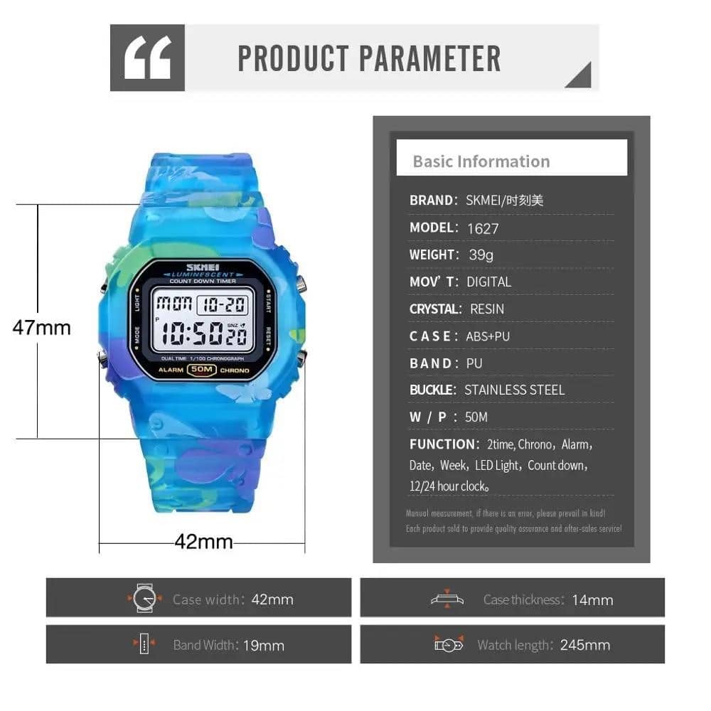 Dámske hodinky SKMEI 1627 Colorful Fashion PU Transparentné