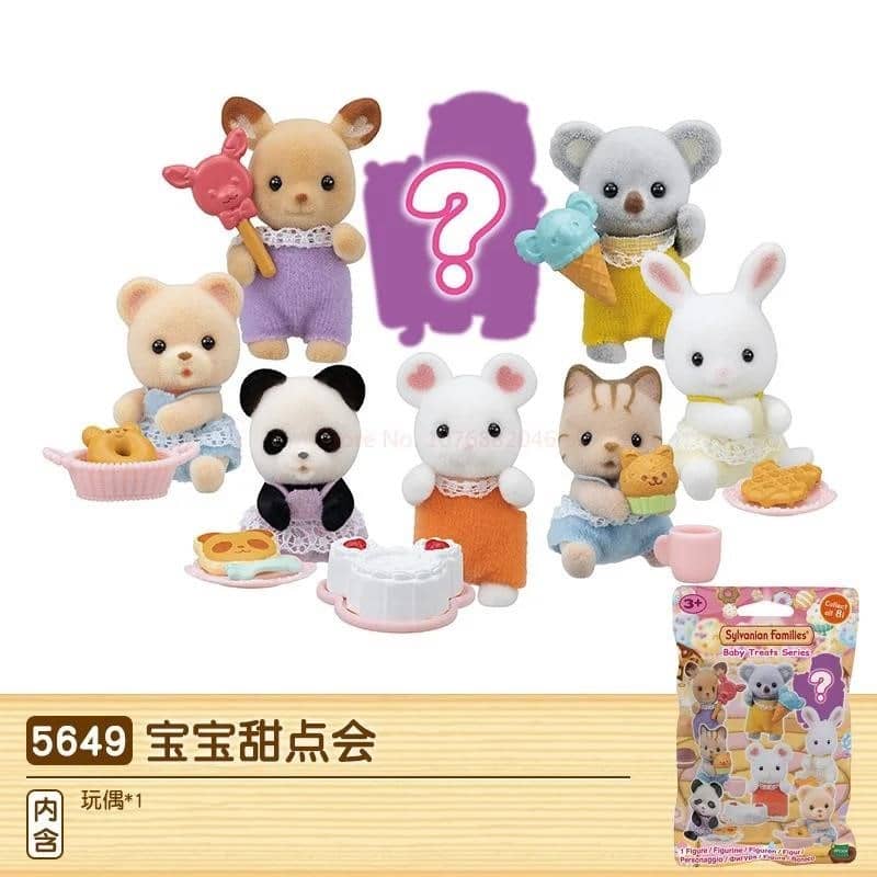 Japan Sylvanian Families Blind Box Kawaii Camping Oblečenie Baby Doll  Roztomilé anime figúrky Ozdoby do izby Darčeky k narodeninám pre Krista
