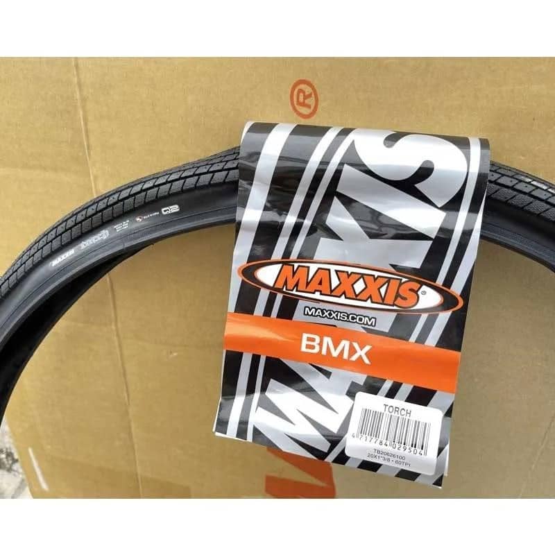 Maxxis Torch DC SW Tire - 20x1 1/8 BMX Race Tire, Grooved Slick Design, 85 PSI Max