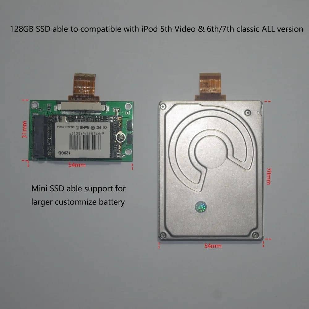 Pre iPod video classic 128GB 1,8